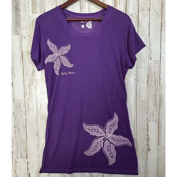 Starfish Tunic T Shirt SM XL Fitted Semi Sheer Beachy Coastal Travel Feminine - Picture 1 of 8